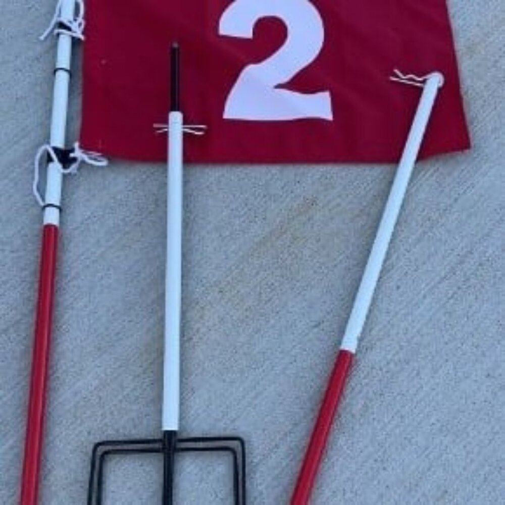 Golf Flagstick 6ft, Portable Five-Section Design for Backyard Practice